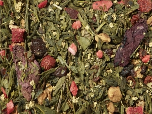 Sencha Truskawka, Czarny Bez i Mak - zielona herbata o owocowym smaku