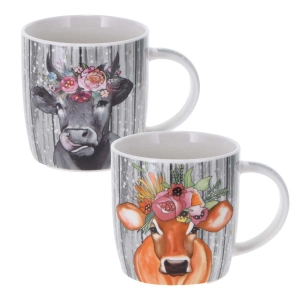 Kubek porcelanowy "Szalona Krowa" - 300 ml